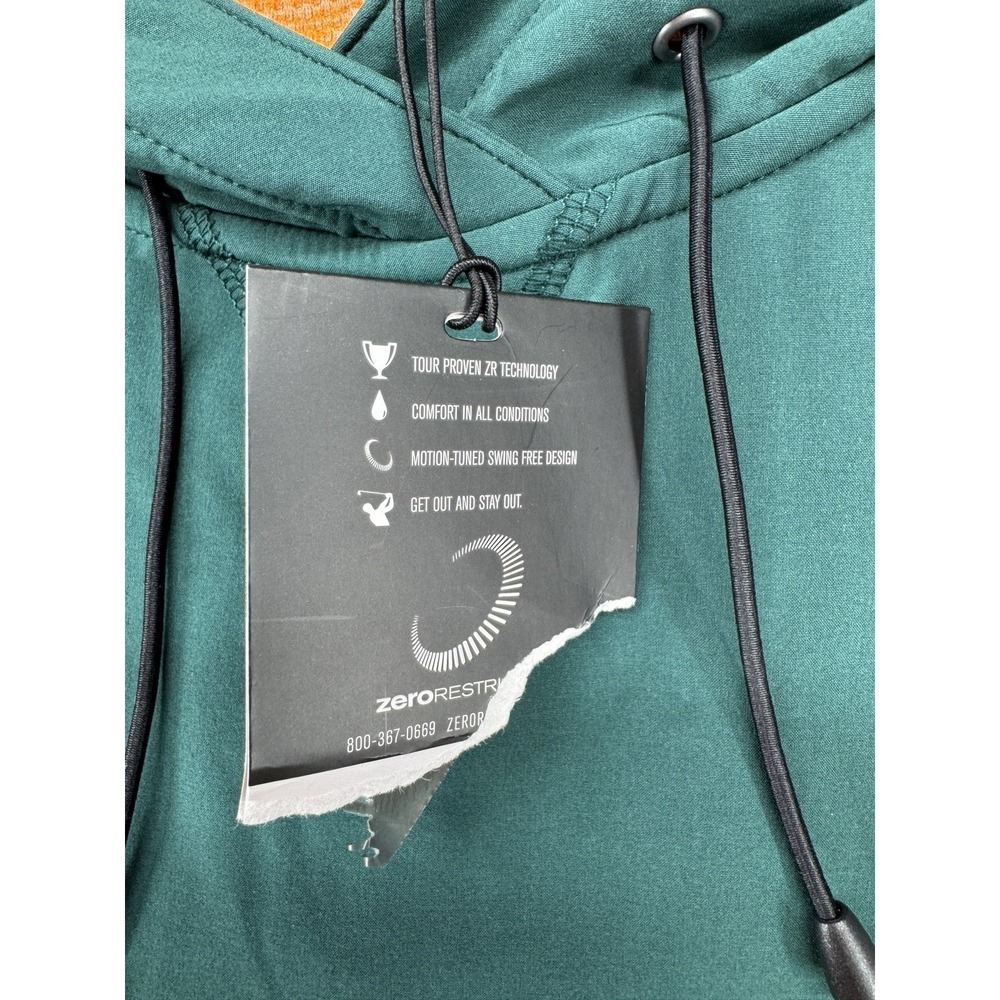 Zero Restriction Tyson Hoodie Blaze Orange Green‎ Performance Golf Men's L NWT - Picture 5 of 7